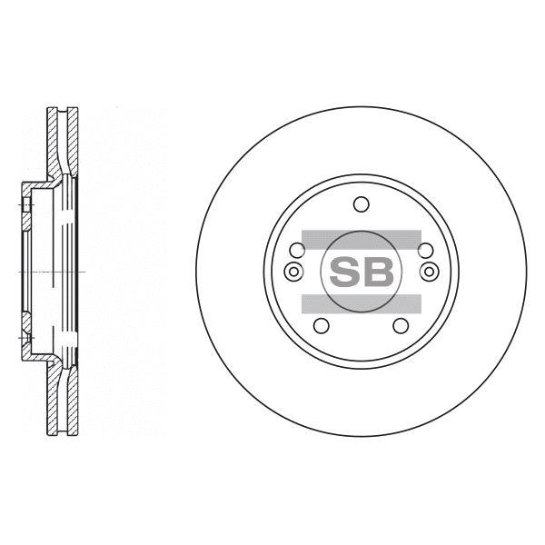Sangsin SD2002 Тормозной диск передний вентилируемый SD2002: Отличная цена - Купить в Польше на 2407.PL!