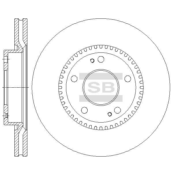 Sangsin SD1058 Тормозной диск передний вентилируемый SD1058: Отличная цена - Купить в Польше на 2407.PL!