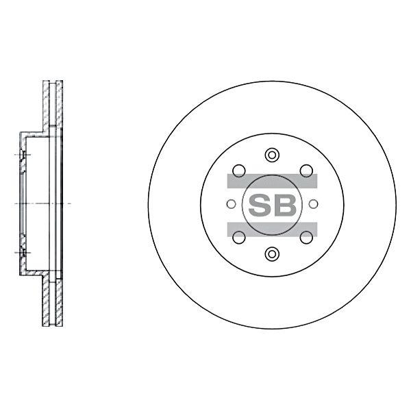 Sangsin SD4105 Тормозной диск передний вентилируемый SD4105: Отличная цена - Купить в Польше на 2407.PL!