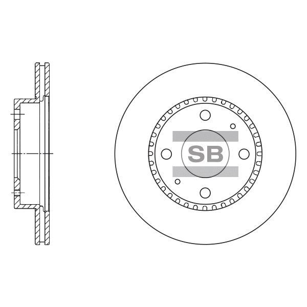 Sangsin SD4205 Тормозной диск передний вентилируемый SD4205: Отличная цена - Купить в Польше на 2407.PL!