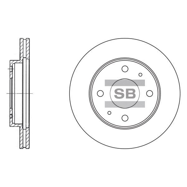 Sangsin SD1042 Диск гальмівний передній вентильований SD1042: Приваблива ціна - Купити у Польщі на 2407.PL!