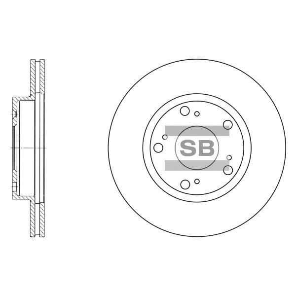 Sangsin SD4102 Диск гальмівний передній вентильований SD4102: Приваблива ціна - Купити у Польщі на 2407.PL!