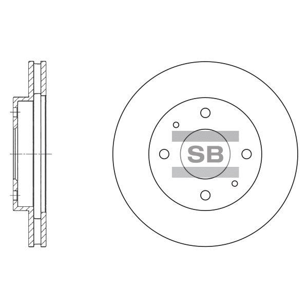 Sangsin SD4302 Диск гальмівний передній вентильований SD4302: Приваблива ціна - Купити у Польщі на 2407.PL!