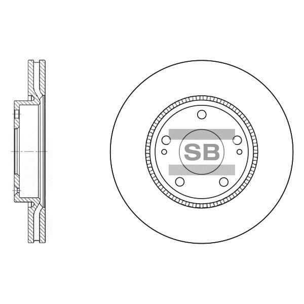 Sangsin SD1048 Тормозной диск передний вентилируемый SD1048: Отличная цена - Купить в Польше на 2407.PL!
