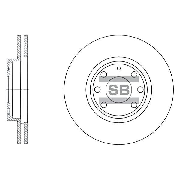 Sangsin SD3012 Тормозной диск передний вентилируемый SD3012: Отличная цена - Купить в Польше на 2407.PL!