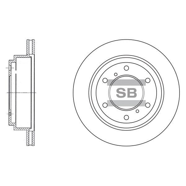 Sangsin SD4307 Диск гальмівний задній вентильований SD4307: Купити у Польщі - Добра ціна на 2407.PL!