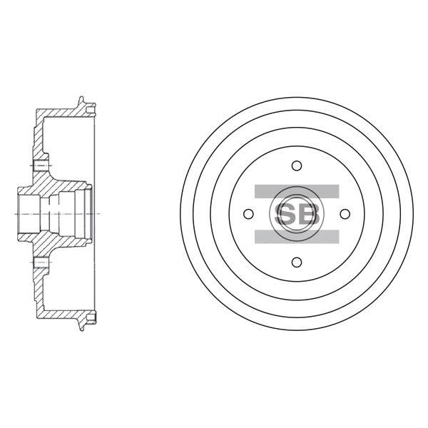 Sangsin SD3036 Rear brake drum SD3036: Buy near me in Poland at 2407.PL - Good price!