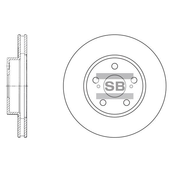 Sangsin SD4013 Front brake disc ventilated SD4013: Buy near me in Poland at 2407.PL - Good price!