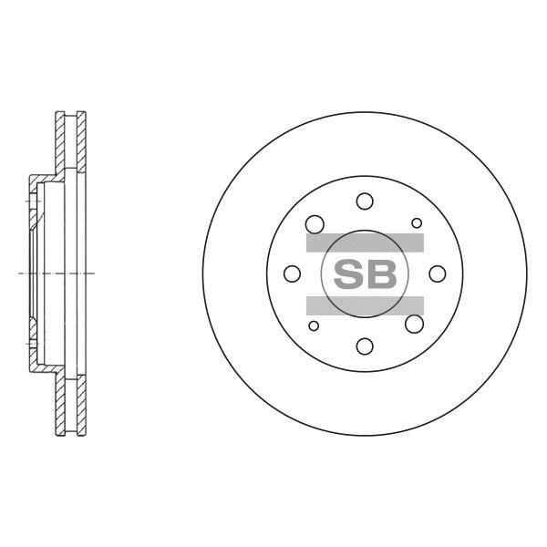 Sangsin SD1041 Тормозной диск передний вентилируемый SD1041: Отличная цена - Купить в Польше на 2407.PL!