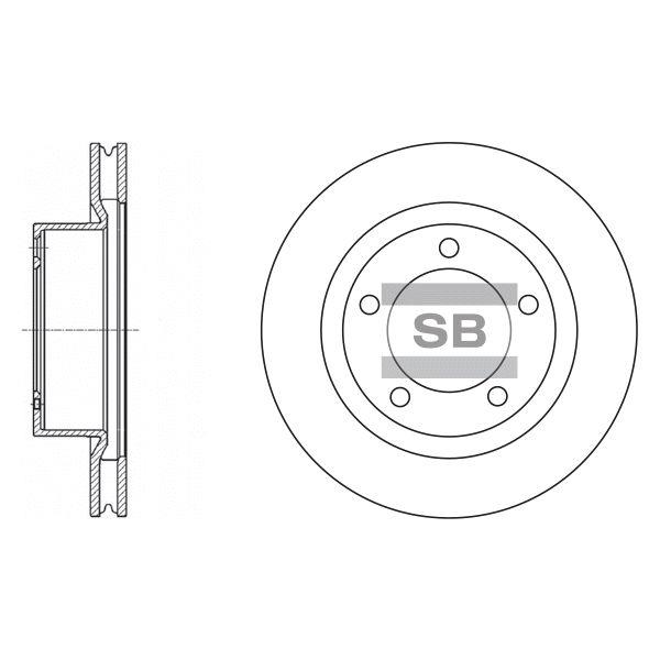 Sangsin SD4017 Тормозной диск передний вентилируемый SD4017: Отличная цена - Купить в Польше на 2407.PL!