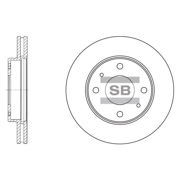 Sangsin SD1043 Тормозной диск передний вентилируемый SD1043: Отличная цена - Купить в Польше на 2407.PL!