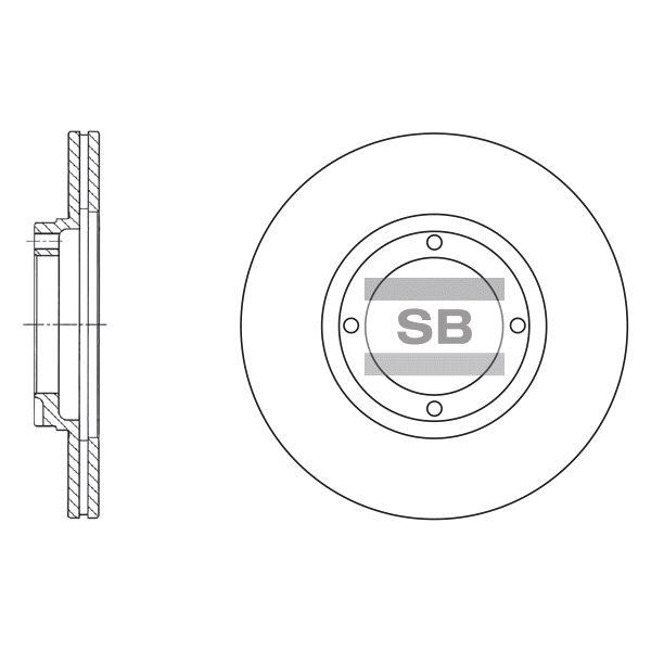 Sangsin SD1001 Тормозной диск передний вентилируемый SD1001: Отличная цена - Купить в Польше на 2407.PL!
