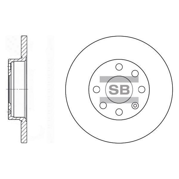 Sangsin SD3018 Тормозной диск передний невентилируемый SD3018: Отличная цена - Купить в Польше на 2407.PL!