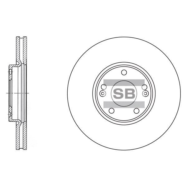 Sangsin SD1023 Тормозной диск передний вентилируемый SD1023: Отличная цена - Купить в Польше на 2407.PL!