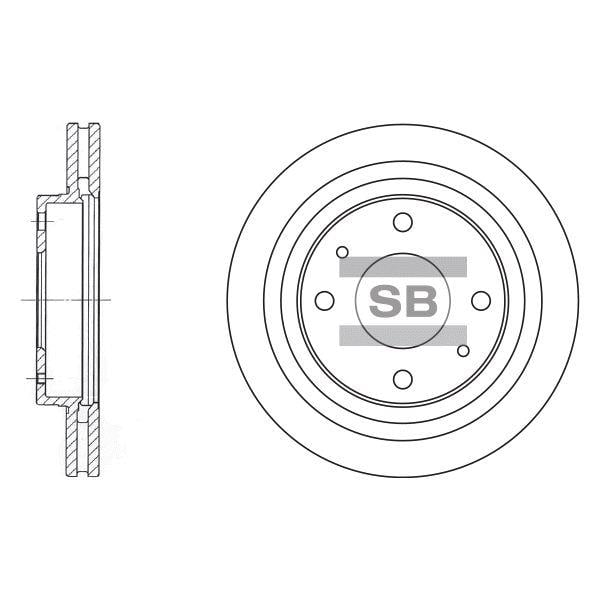 Sangsin SD1045 Тормозной диск передний вентилируемый SD1045: Отличная цена - Купить в Польше на 2407.PL!