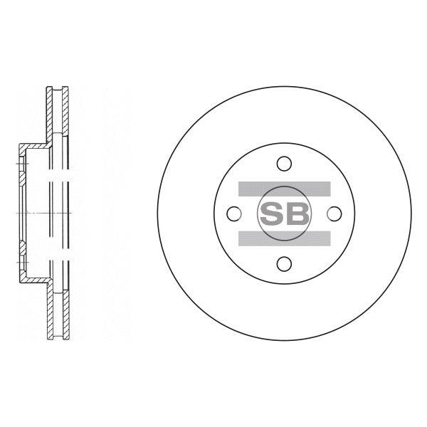 Sangsin SD4008 Диск гальмівний передній вентильований SD4008: Приваблива ціна - Купити у Польщі на 2407.PL!