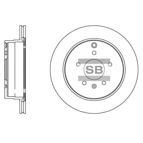 Sangsin SD3039 Rear ventilated brake disc SD3039: Buy near me in Poland at 2407.PL - Good price!