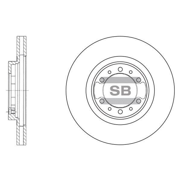 Sangsin SD4305 Front brake disc ventilated SD4305: Buy near me in Poland at 2407.PL - Good price!