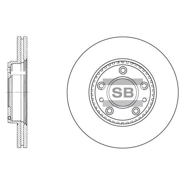 Sangsin SD4406 Тормозной диск передний вентилируемый SD4406: Отличная цена - Купить в Польше на 2407.PL!