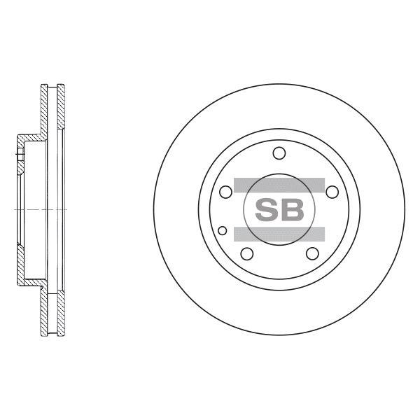 Sangsin SD4405 Тормозной диск передний вентилируемый SD4405: Отличная цена - Купить в Польше на 2407.PL!
