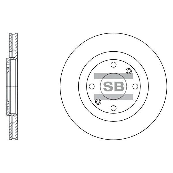 Sangsin SD5002 Front brake disc ventilated SD5002: Buy near me at 2407.PL in Poland at an Affordable price!