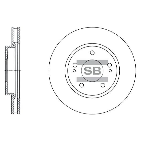 Sangsin SD4308 Тормозной диск передний вентилируемый SD4308: Отличная цена - Купить в Польше на 2407.PL!