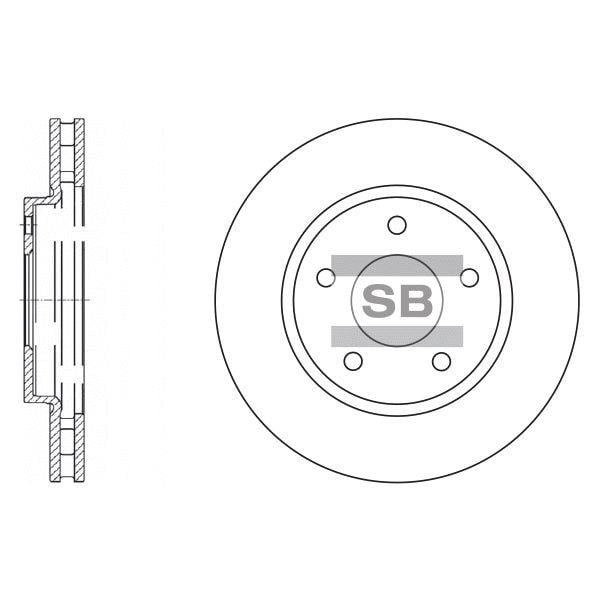 Sangsin SD4315 Диск гальмівний передній вентильований SD4315: Приваблива ціна - Купити у Польщі на 2407.PL!