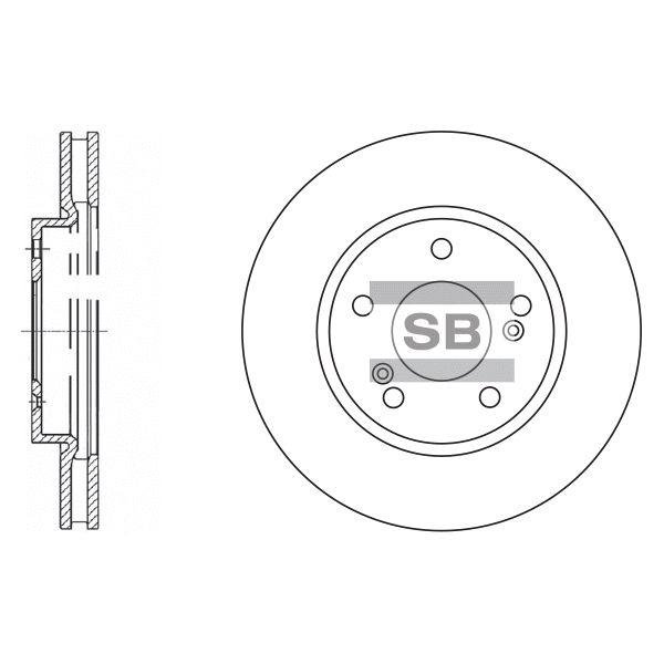 Sangsin SD4312 Тормозной диск передний вентилируемый SD4312: Отличная цена - Купить в Польше на 2407.PL!