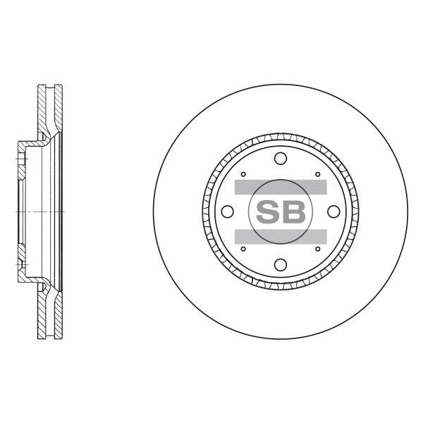 Sangsin SD2029 Тормозной диск передний вентилируемый SD2029: Отличная цена - Купить в Польше на 2407.PL!