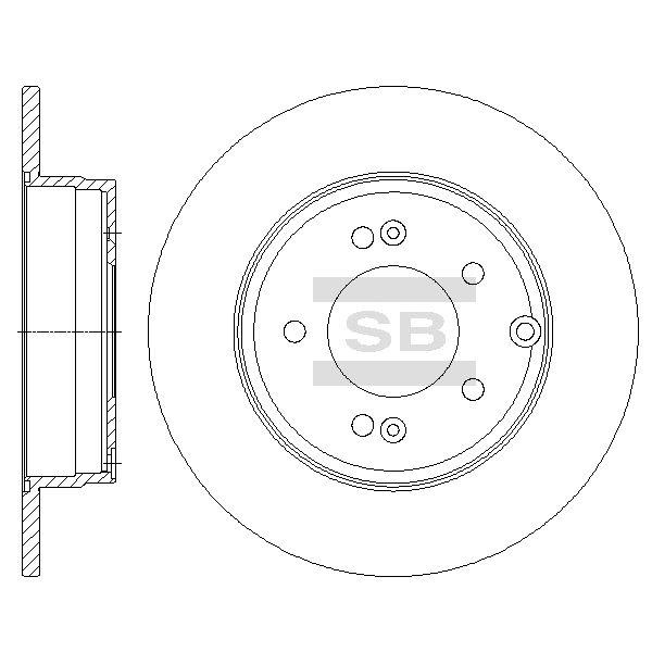 Sangsin SD1099 Диск гальмівний задній невентильований SD1099: Приваблива ціна - Купити у Польщі на 2407.PL!