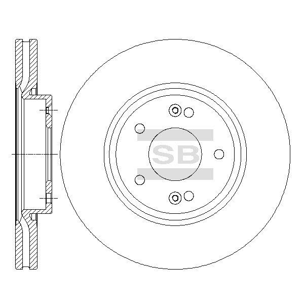 Sangsin SD1086 Тормозной диск передний вентилируемый SD1086: Купить в Польше - Отличная цена на 2407.PL!