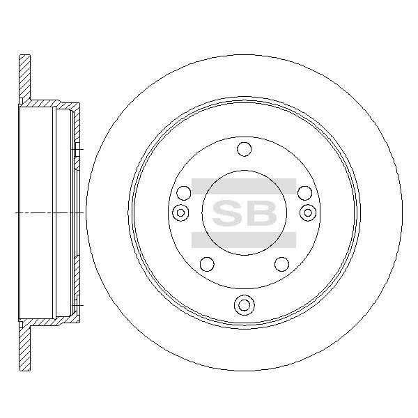 Sangsin SD1089 Тормозной диск задний невентилируемый SD1089: Отличная цена - Купить в Польше на 2407.PL!