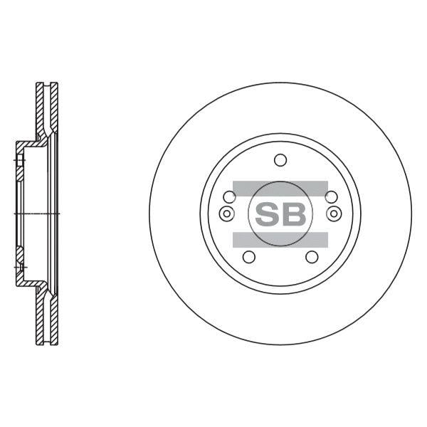 Sangsin SD1135 Тормозной диск передний вентилируемый SD1135: Отличная цена - Купить в Польше на 2407.PL!