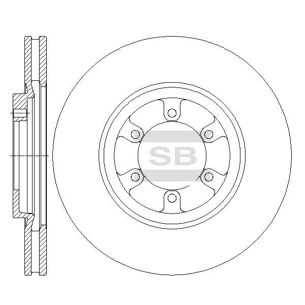 Sangsin SD1088 Тормозной диск передний вентилируемый SD1088: Отличная цена - Купить в Польше на 2407.PL!