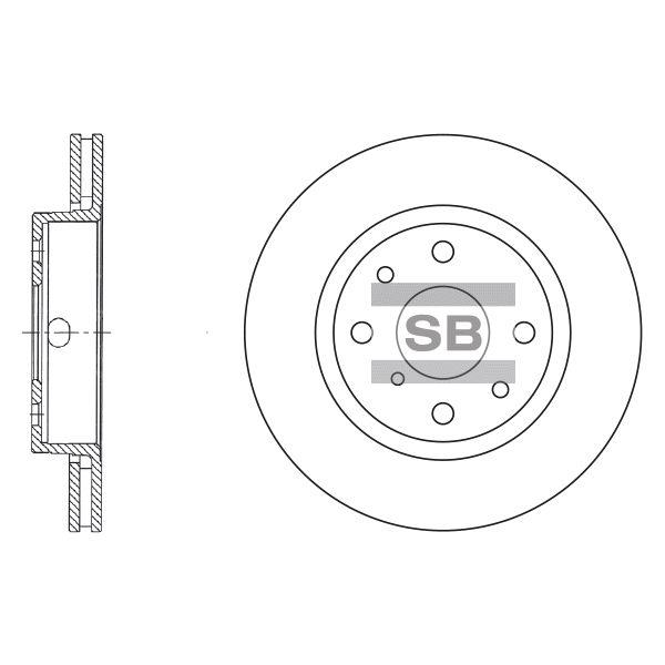 Sangsin SD2015 Тормозной диск передний вентилируемый SD2015: Отличная цена - Купить в Польше на 2407.PL!