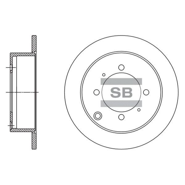 Sangsin SD1138 Тормозной диск задний невентилируемый SD1138: Отличная цена - Купить в Польше на 2407.PL!