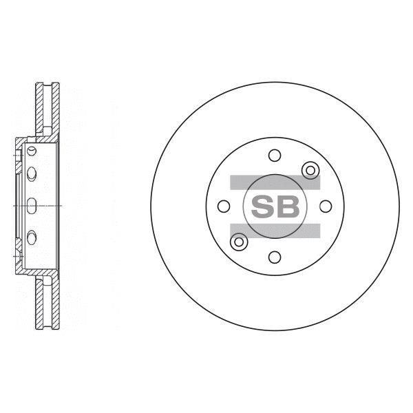 Sangsin SD2001 Тормозной диск передний вентилируемый SD2001: Отличная цена - Купить в Польше на 2407.PL!