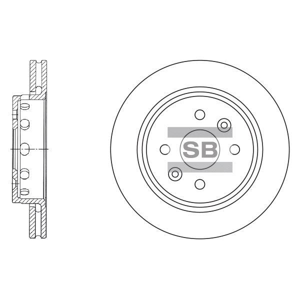 Sangsin SD2016 Тормозной диск передний вентилируемый SD2016: Отличная цена - Купить в Польше на 2407.PL!