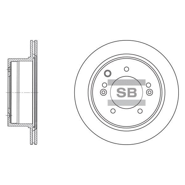 Sangsin SD2013 Тормозной диск задний вентилируемый SD2013: Отличная цена - Купить в Польше на 2407.PL!