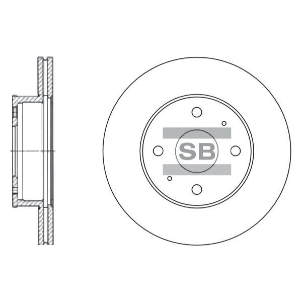 Sangsin SD1004 Тормозной диск передний вентилируемый SD1004: Отличная цена - Купить в Польше на 2407.PL!
