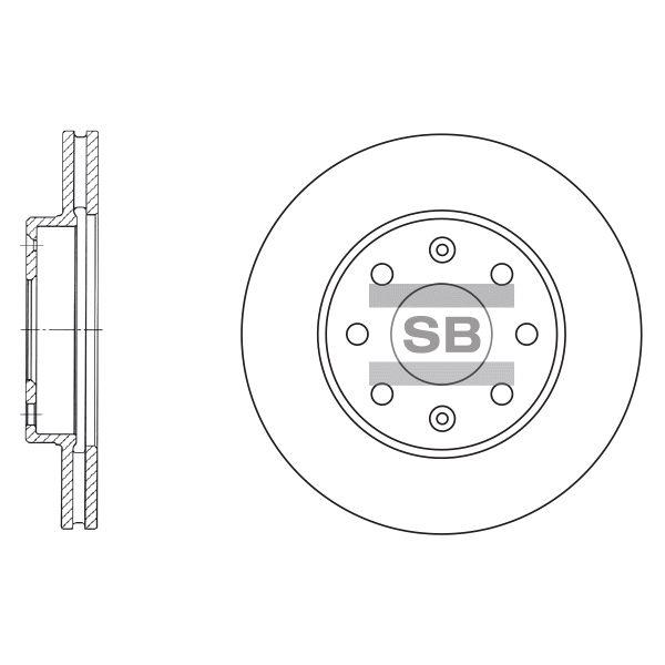 Sangsin SD3001 Тормозной диск передний вентилируемый SD3001: Отличная цена - Купить в Польше на 2407.PL!