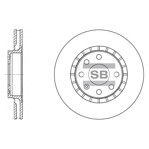 Sangsin SD3003 Тормозной диск передний вентилируемый SD3003: Отличная цена - Купить в Польше на 2407.PL!