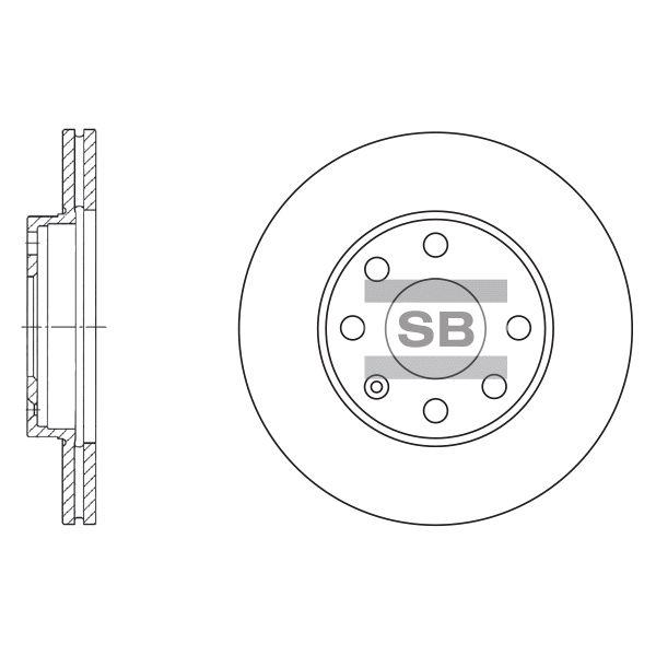Sangsin SD3004 Тормозной диск передний вентилируемый SD3004: Отличная цена - Купить в Польше на 2407.PL!