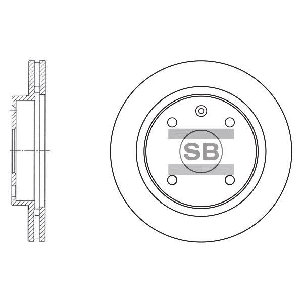 Sangsin SD3009 Тормозной диск передний вентилируемый SD3009: Отличная цена - Купить в Польше на 2407.PL!
