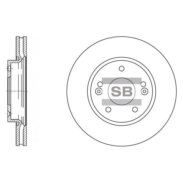Sangsin SD1019 Тормозной диск передний вентилируемый SD1019: Отличная цена - Купить в Польше на 2407.PL!