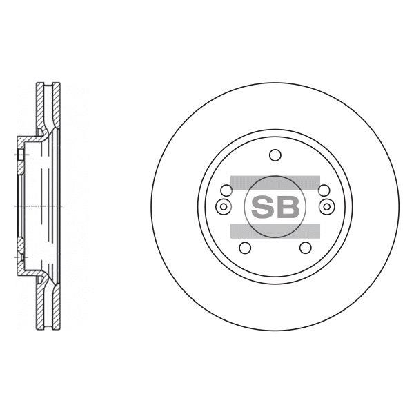 Sangsin SD1019 Диск гальмівний передній вентильований SD1019: Приваблива ціна - Купити у Польщі на 2407.PL!