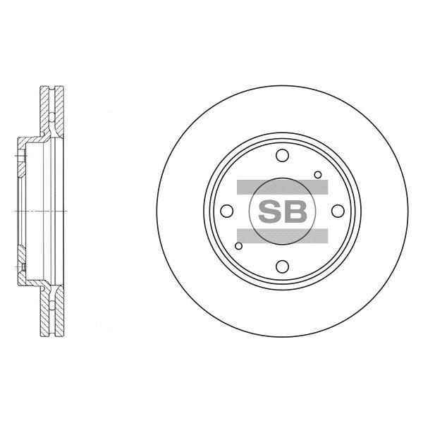 Sangsin SD1016 Диск гальмівний передній вентильований SD1016: Приваблива ціна - Купити у Польщі на 2407.PL!