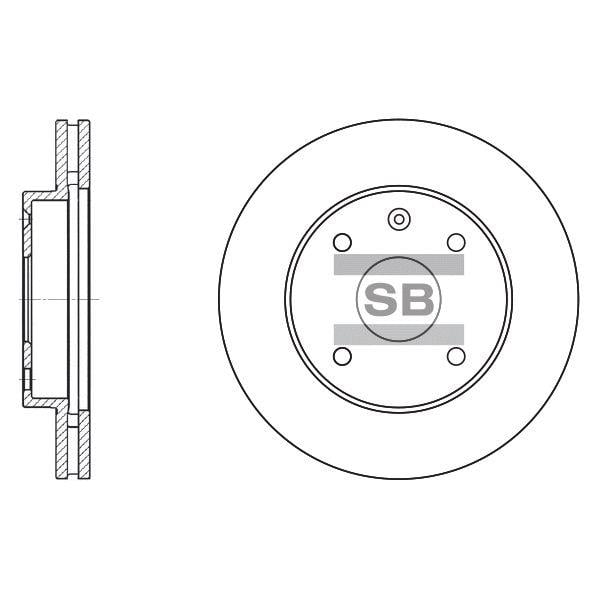 Sangsin SD3017 Тормозной диск передний вентилируемый SD3017: Отличная цена - Купить в Польше на 2407.PL!