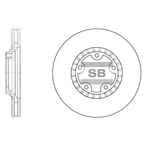 Sangsin SD1030 Тормозной диск передний вентилируемый SD1030: Отличная цена - Купить в Польше на 2407.PL!