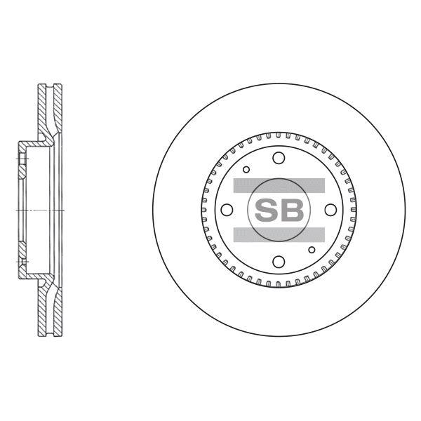 Sangsin SD1046 Тормозной диск передний вентилируемый SD1046: Отличная цена - Купить в Польше на 2407.PL!